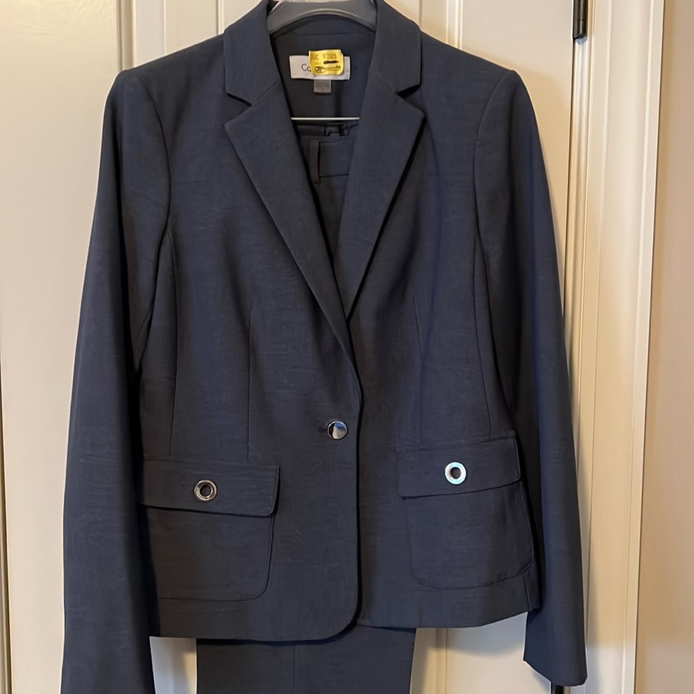 EUC Calvin Klein Jacket/Pants Blue Suit